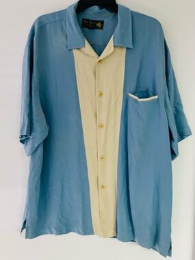 Nat Nast Vintage Two Tone Short Sleeve Camp Shirt - AS IS